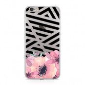 Skal till Apple iPhone 6(S) - Stripes and flowers