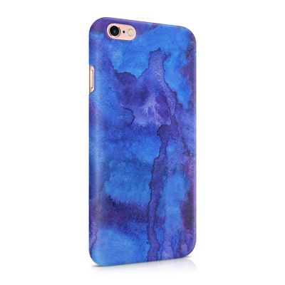 Skal till Apple iPhone 6(S)  - Vattenfärg - Blå