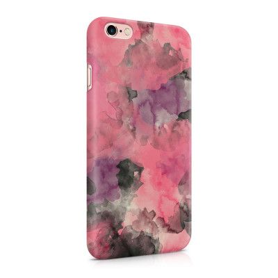 Skal till Apple iPhone 6(S)  - Vattenfärg - Svart/Rosa