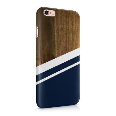 Skal till Apple iPhone 6(S)  - Wood ränder - Mörkblå
