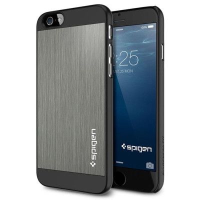 SPIGEN Aluminium Fit Skal till Apple iPhone 6/6S (Grå)