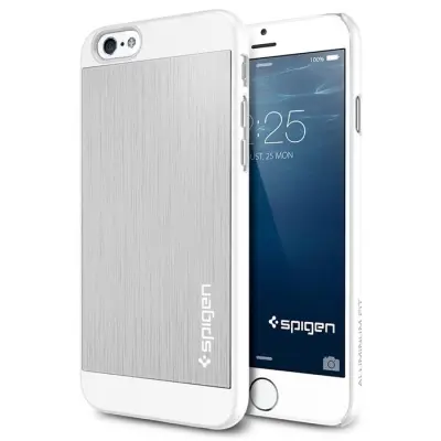 SPIGEN Aluminium Fit Skal till Apple iPhone 6/6S (Silver)