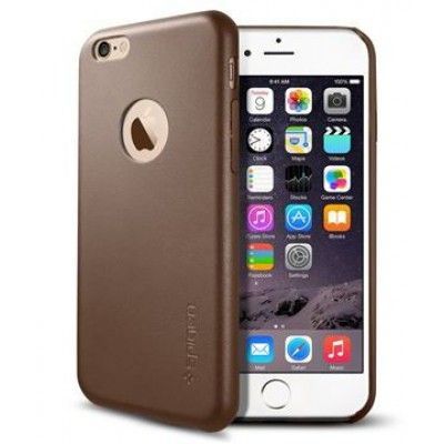 Spigen Leather Fit (iPhone 6) - Brun
