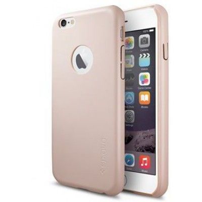 Spigen Leather Fit (iPhone 6) - Ljusrosa