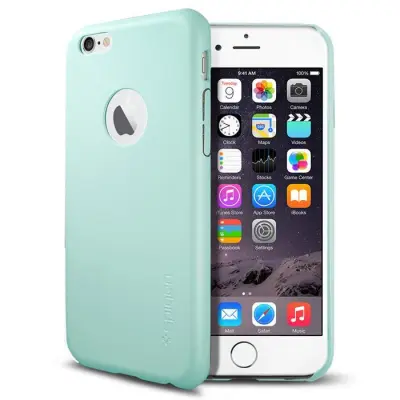 SPIGEN Leather Fit Skal till Apple iPhone 6/6S (Mint)