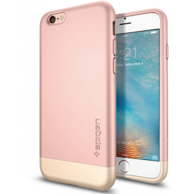 Spigen Style Armor (iPhone 6/6S) - Ljusrosa/guld