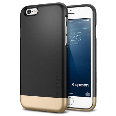 SPIGEN Style Armor Skal till Apple iPhone 6/6S (Svart - Gold)