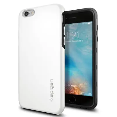 Spigen Thin Fit Hybrid Skal till Apple iPhone 6/6S  - Vit