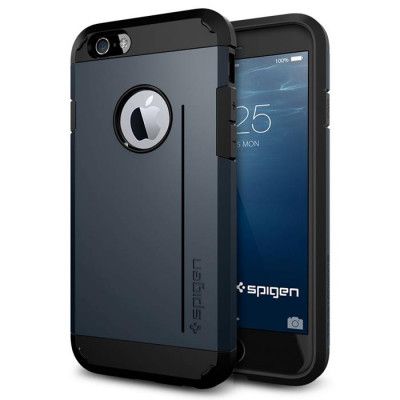 SPIGEN Tough Armor S Skal till Apple iPhone 6/6S (Metal Slate)