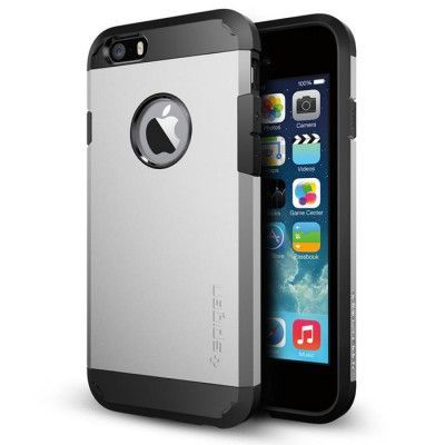 SPIGEN Tough Armor Skal till Apple iPhone 6/6S (Satin Silver)