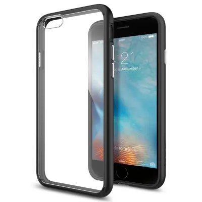 Spigen Ultra Hybrid Skal till Apple iPhone 6/6S - Svart