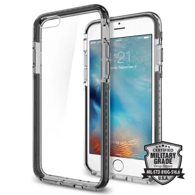 Spigen Ultra hybrid Tech Skal till Apple iPhone 6/6S - Crystal Svart