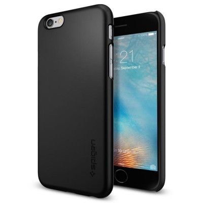 SPIGEN Ultra Thin Fit Skal till Apple iPhone 6/6S (Svart)