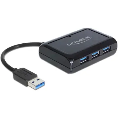 Delock USB Hub + Gigabit Lan