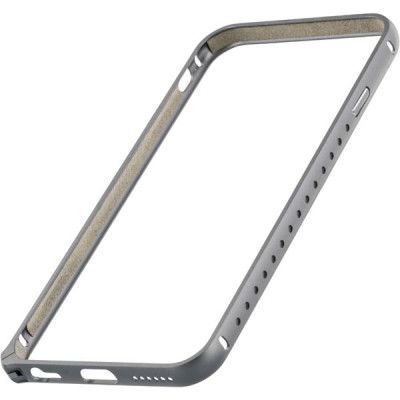 STREETZ aluminium bumper för iPhone 6 / 6S matt yta, grå