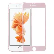 Tempered Glass skärmskydd med rosa kanter till iPhone 6 / 6S - Rosa
