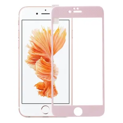 Tempered Glass skärmskydd med rosa kanter till iPhone 6 / 6S - Rosa