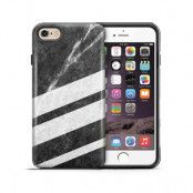 Tough mobilskal till Apple iPhone 6(S) - Black Striped Marble
