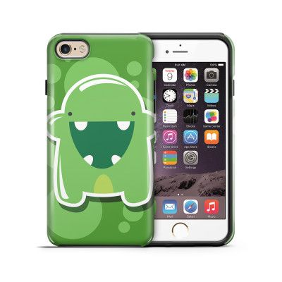 Tough mobilskal till Apple iPhone 6(S) - Bubbelmonster - Grön