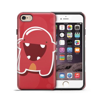 Tough mobilskal till Apple iPhone 6(S) - Bubbelmonster - Röd