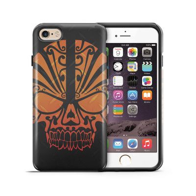 Tough mobilskal till Apple iPhone 6(S) - Dödskalle - Orange