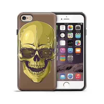 Tough mobilskal till Apple iPhone 6(S) - Hipster Skull Brun