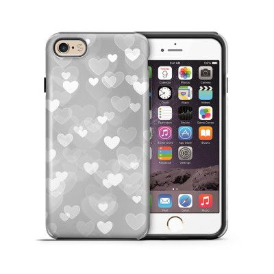 Tough mobilskal till Apple iPhone 6(S) - Hjärtan - Grå