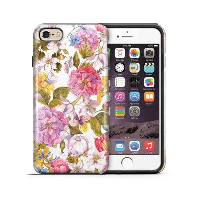 Tough mobilskal till Apple iPhone 6(S) - Hortensia - Vit