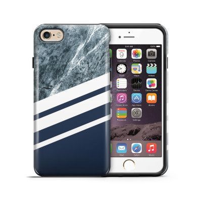 Tough mobilskal till Apple iPhone 6(S) - Marble Navy