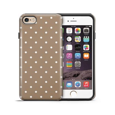 Tough mobilskal till Apple iPhone 6(S) - Polka - Brun