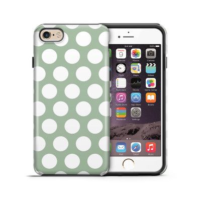 Tough mobilskal till Apple iPhone 6(S) - Polka - Grön