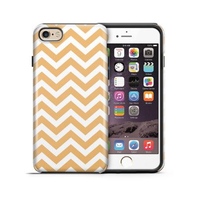Tough mobilskal till Apple iPhone 6(S) - Retro ränder - Gul