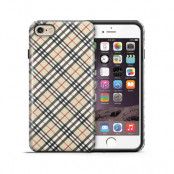 Tough mobilskal till Apple iPhone 6(S) - Rutig diagonal - Beige