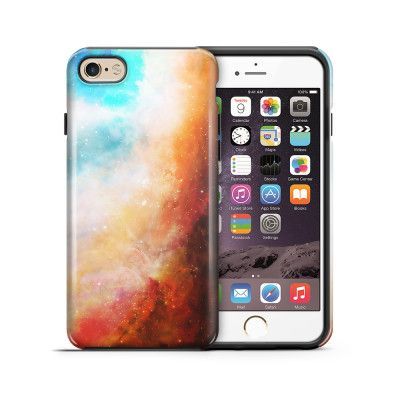 Tough mobilskal till Apple iPhone 6(S) - Rymden - Orange/Blå