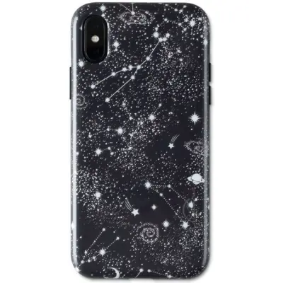 Wilma iPhone X/XS Skal Midnight Shine Gazing Stars - Svart