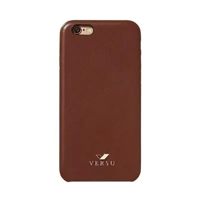 Versu Chesterfield Skal av äkta läder till iPhone 6/6S - Brun