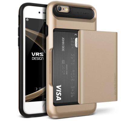 Verus Damda Slide Card Slot Skal till Apple iPhone 6 (S) - Gold