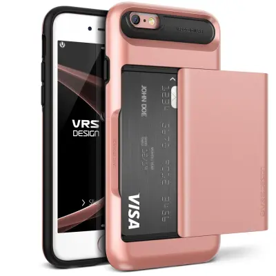 Verus Damda Slide Card Slot Skal till Apple iPhone 6 (S) - Rose Gold