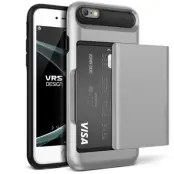 Verus Damda Slide Card Slot Skal till Apple iPhone 6 (S) - Silver