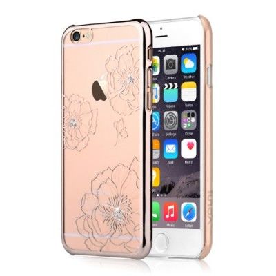 Vouni skal med strass-stenar till iPhone 6 / 6S  - Guld