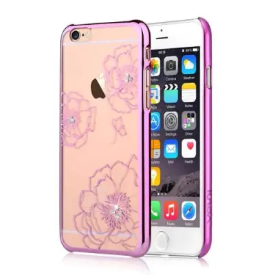 Vouni skal med strass-stenar till iPhone 6 / 6S - Magenta