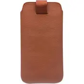 Qialino Leather Pouch (iPhone X) - Brun