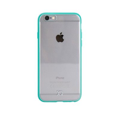 Xqisit iPlate Odet Skal till iPhone 6 / 6S - Cyan/Transparent
