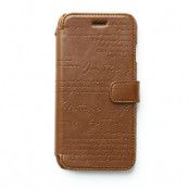 Zenus Lettering Diary Plånboksfodral till Apple iPhone 6 / 6S - Brun