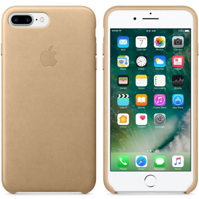 Apple Läderskal (iPhone 7 Plus) - Ljusbrun