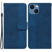 Trolsk Geometry Imprinted Wallet (iPhone 15) - Blå