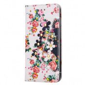 Booming Flowers Plånboksfodral till Apple iPhone 7 Plus - Vit