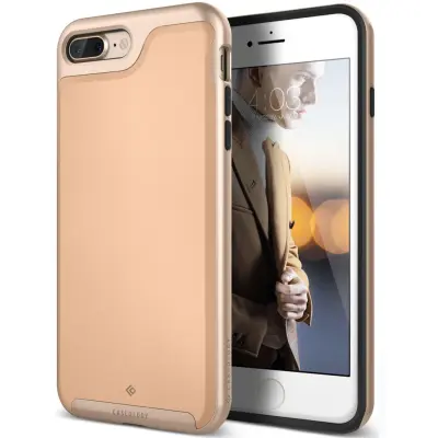 Caseology Envoy Äkta Läder Skal iPhone 7 Plus - Beige