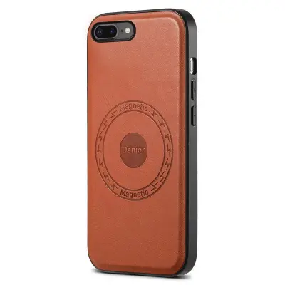 DENIOR iPhone 7 Plus / 8 Plus Fodral Konstläder - Brun