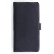 Essentials Plånboksfodral av äkta läder iPhone 7 Plus - Mörkblå